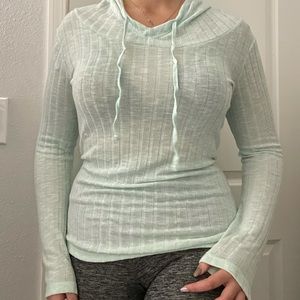 Super Cute Thin, Pale Mint Women’s fitted hoodie, Just Be, size M